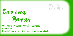 dorina morar business card