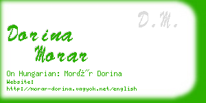 dorina morar business card